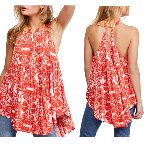 Free People Mimi Printed Halter Neck Tunic Dress - Picture 9 of 15